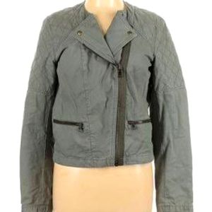 Gap Quilted Cropped Moto Jacket - Sz 12